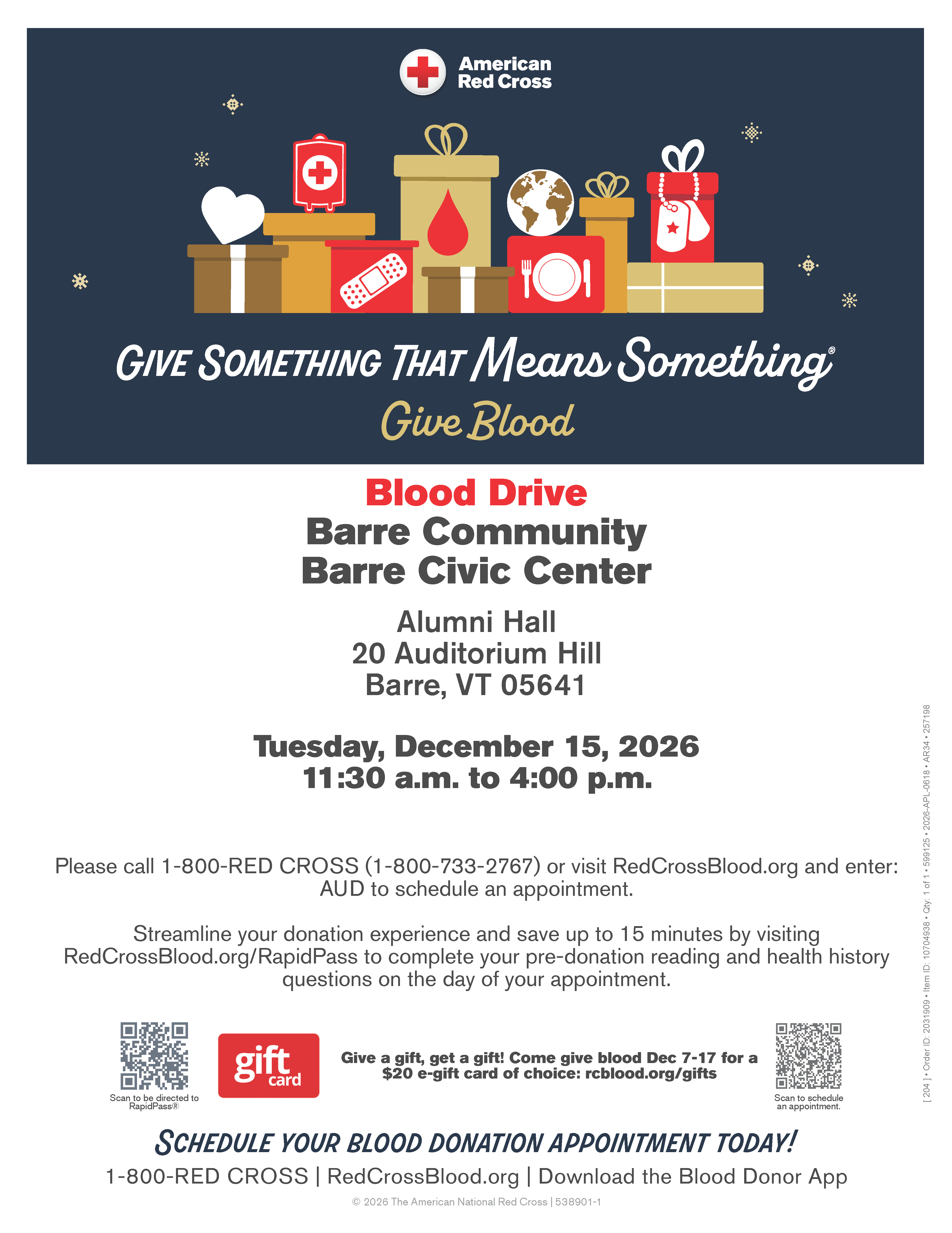 Dec 2026 Blood Drive